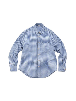 Supima Oxford 908 Loafer Shirt Blue Gingham