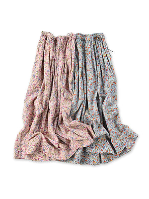 Ukiuki Flower Print Easy Gather Skirt