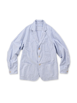 Supima OX Shirt Jacket MEN Blue Gingham