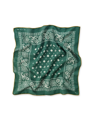 Cross Paisley Green Supima Aya Bandana Green