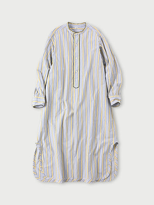 Damp Multi Stripe Pajama Dress Yellow Stripe