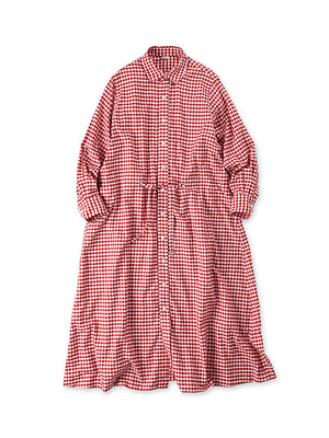 Usu OX Gingham Shirt Dress Red Gingham