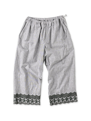Hakeme Cutwork Petite Pants Beige