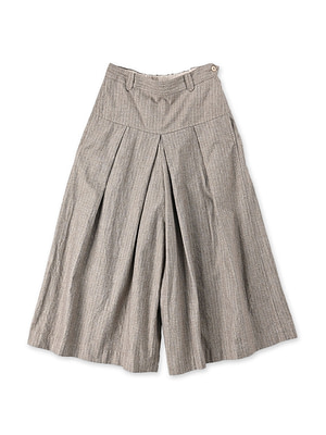 Yorimoku Cotton Tweed Culotte Skirt Stripe