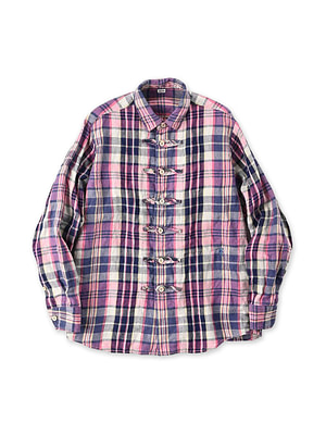 Indian Linen Twill 908 8 Knot Shirt Pink