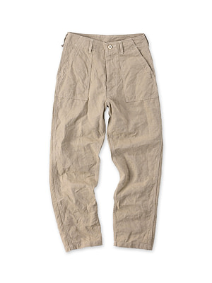 Linen Cloth 908 Baker Pants Beige Chambray