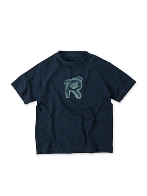 Indigo R Piggy Print 908 T-shirt Nou Indigo Nou