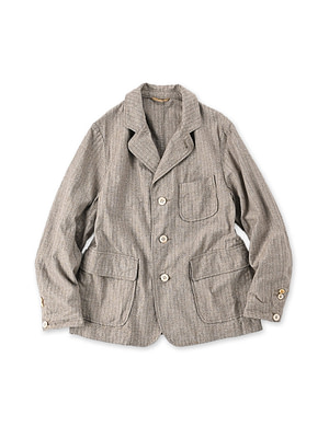 Yorimoku Cotton Tweed Blazer Stripe