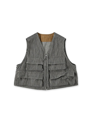 Mon Petite Denim 908 Fisherman Vest Hickory