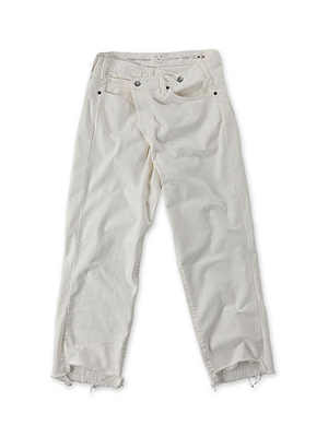 Rye Mugi Denim Cross Over Pants White Distressed