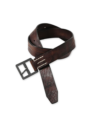 Vintage Leather Belt Dark Brown