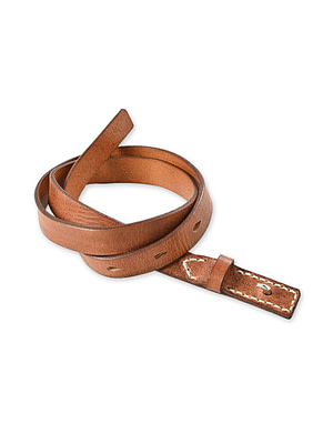 Vintage Leather Belt Thin Camel