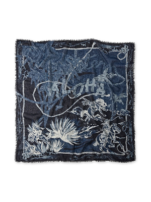 Indigo Gauze Paniolo Furoshiki Indigo