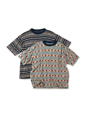 Jacquard Border 908 Ocean T-shirt