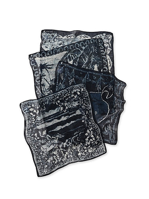 Indigo Gauze Picture Book Bandana