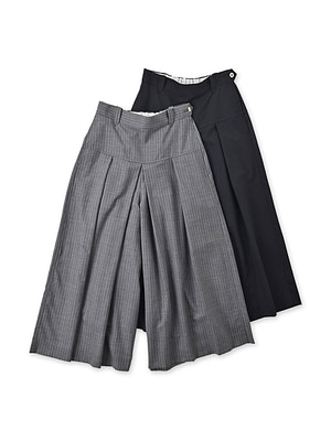 Combed Wool Long Culotte Skirt