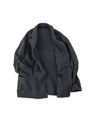 Indigo Cotton Tweed Work Jacket