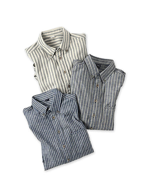 Dungaree Stripe 908 Loafer Button Down Shirt