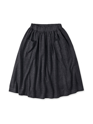 Jersey Flannel Skirt Houndstooth