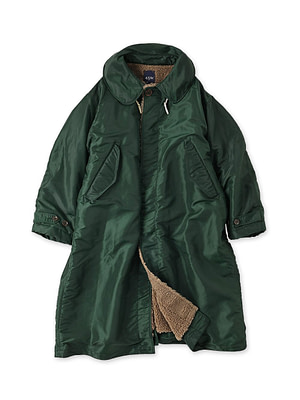 Atsu Nylon Quilt Coat Green