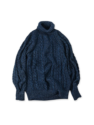 Indigo Aran Sweater