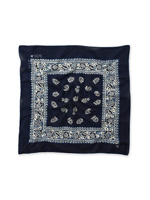 Indigo Frame Flower Bandana