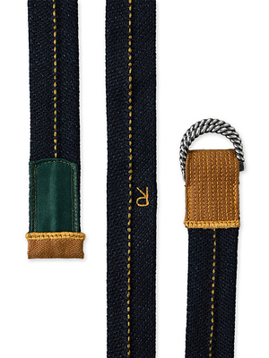 Indigo Military Tubular Knit Belt