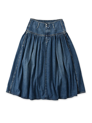 45 Petite Denim Yoke Skirt Zyu