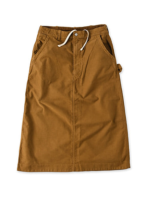 Okome Satin Painter Skirt Chestnut Brown
