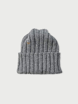 Shetland Zakkuri Rib Knit Cap Gray Top