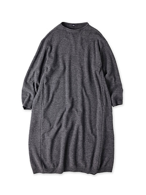 Float Boiled Wool Dress Gray Top