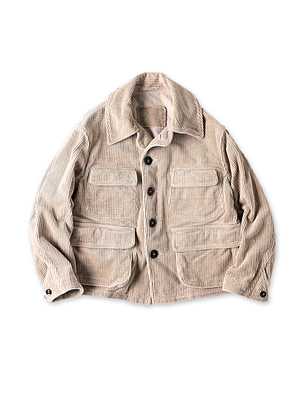 Selvedge Corduroy 908 Hunting Jacket Antique White