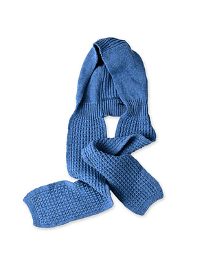 Dacapo Hooded Muffler Blue Base