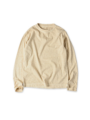 Plant Dyed Long Sleeve 908 45 Star T-shirt Wheat