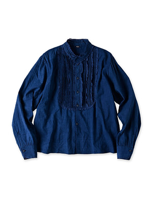 Ai Indian Khadi Pintuck Lace Blouse