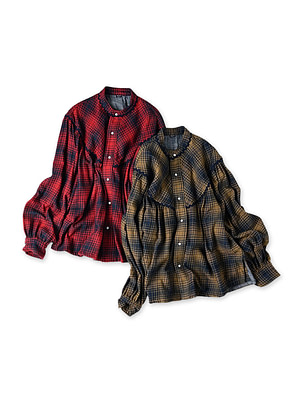 Indigo Zimbabwean Flannel Tambourine Blouse