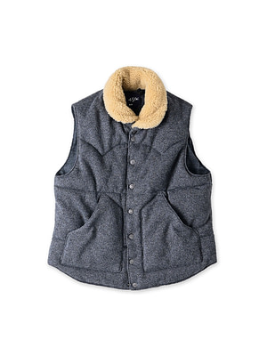 Cashmere Jersey 908 Flannel Vest Gray Top
