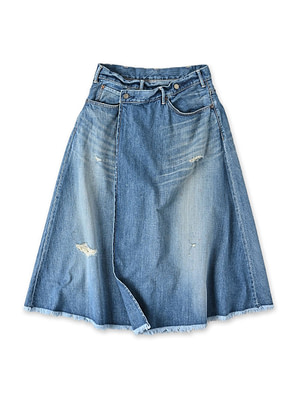 Rye Mugi Denim Crossover Skirt Sei
