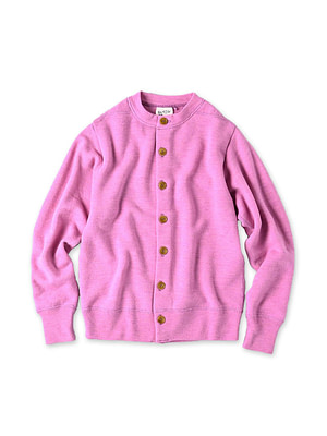 Horizontal Urake 908 Cardigan Pink Top