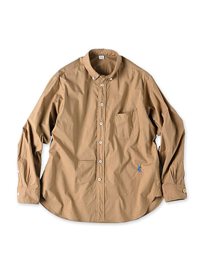 Batiste 908 Ocean Button Down Shirt Brown Rice
