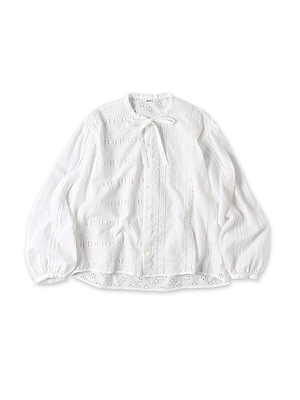Doama Hira Cutwork Blouse White