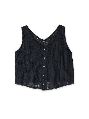 Doama Hira Cutwork Camisole Black