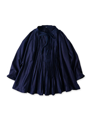 Indigo Chestnut Satin Smock Blouse