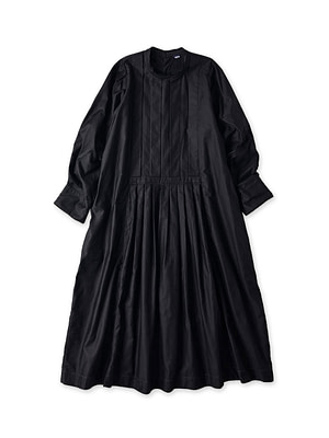 Chestnut Satin Pleats Dress