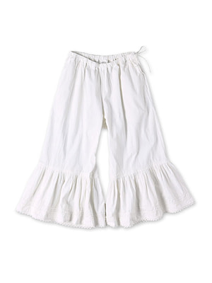 Dobby Stripe Rapper Pants White