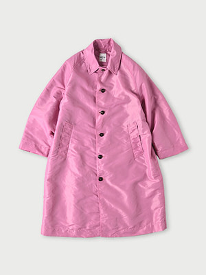 Nylon 908 Stain Collar Coat Pink