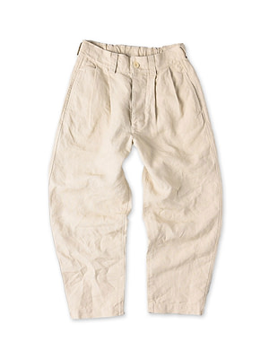 Linen Duck 908 Peg Top Pants Kinari
