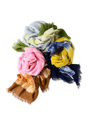 Indian Linen Tie-dye Stole