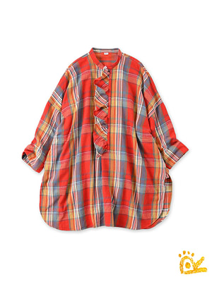 ONEONE Iroiro Indian Flannel Frill Tunic Sunset 2