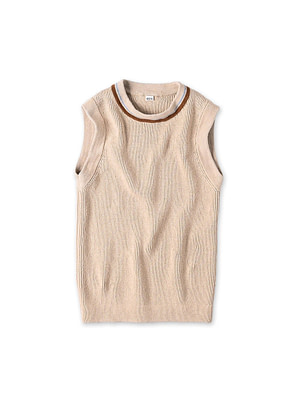 Tilden Knitsew Vest Beige